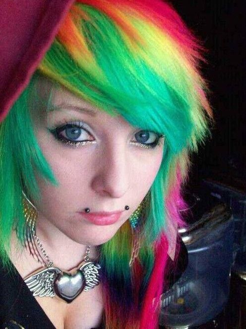 Rainbow Wolf Haircut